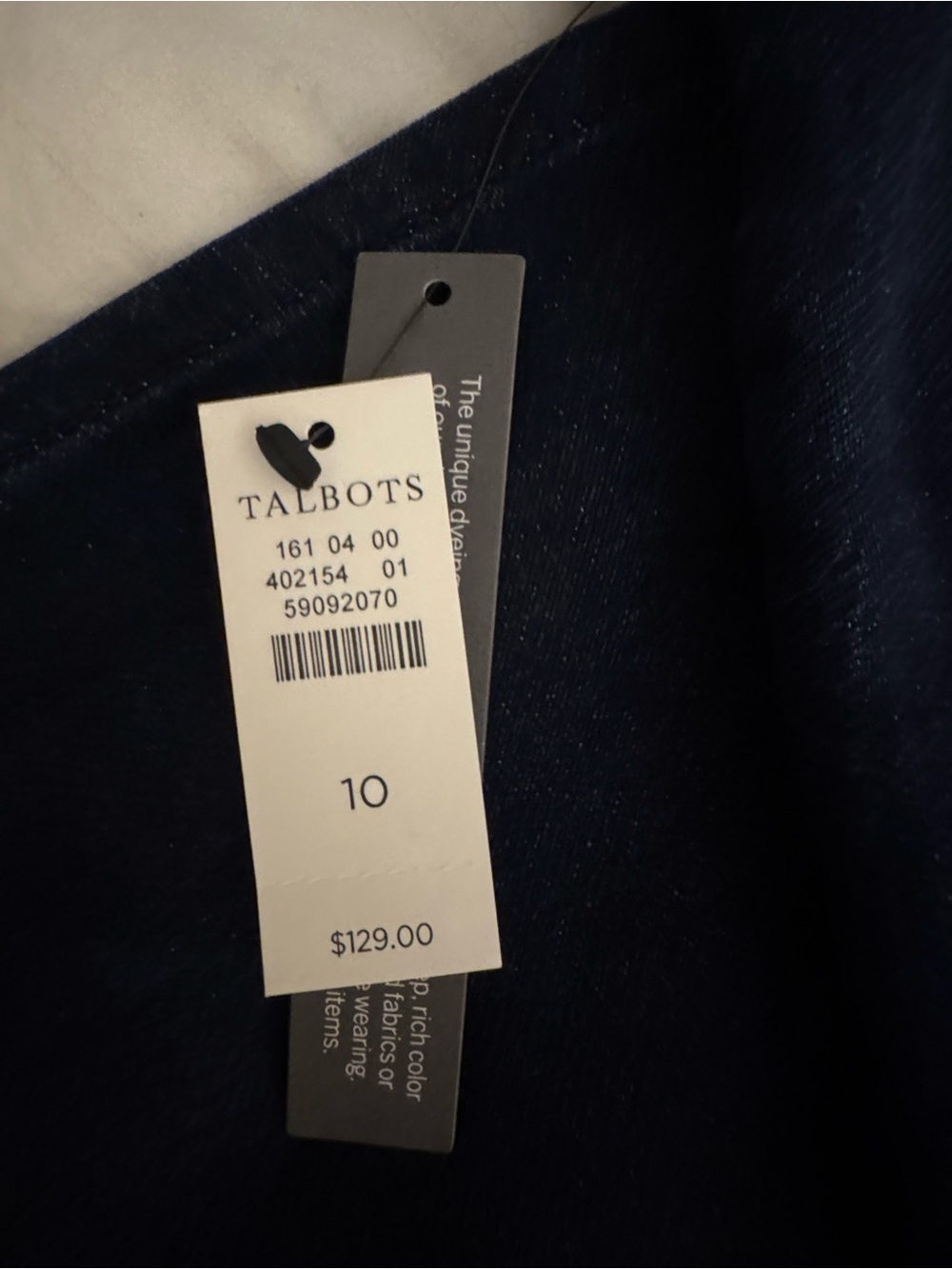 NWT Talbots Knit Denim Bootcut Jeans Dark Wash Size 10 - Picture 4 of 5